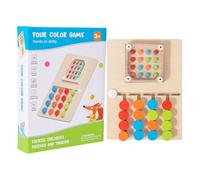 4 colori puzzle in legno | Logic Puzzle Game for Kids Slide Puzzle Brain Teaser Game | Regali di compleanno per bambini aumenta lo sviluppo fisico