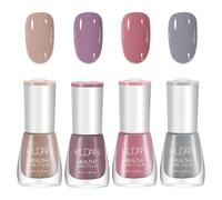 4 Colori Smalti Semipermanenti Per Unghie Smalto Per Unghie D'Acqua Non Tossico Smalto Ad Asciugatura Rapida Nude Pink Summer Nail Lacquer Polish Uv Led Gel Unghie Per Manicure Popolare Nail Art 8ml