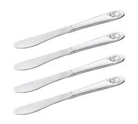 4 Coltello per Bambini/Coltello per Bambini in Acciaio Cromato Motivo: Orso Posate per Bambini, Colore: Cromo/Argento di Viva per la casa # 38499#