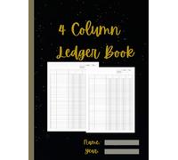 4 Column Ledger Book: Large Four Columnar Record Keeping Pad and Notebook for Accounting, Bookkeeping, Income and Expense Log | Perfect for Small Business & Personal Finance