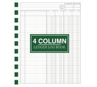 4 Column Ledger Log Book: Professional Accounting Ledger | 110 Pages for Organized Financial Record Keeping