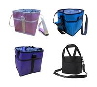 4 Compartment Drink Bag | 4pack Insulated Drink Carrier Bag | Adjustable Shoulder Strap Water Bottle Carrier | for Sports Hiking Travel Outdoor Activity Gym School