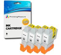 4 Compatibili BCI-24BK | BCI-21BK Cartucce d'inchiostro per Canon iP1000 iP1500 iP2000 MP110 MP130 MP200 MP360 i250 i320 i350 S200X BJC-2000 BJC-2010 BJC-2100 BJC-4650 - Nero, Alta Capacità