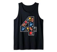 4 ° Compleanno Football Americano 4 Anni Ragazze Ragazzi Canotta