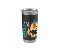 4° Compleanno Ragazzo Cane Cuccioli Bambini Ho 4 anni Bicchiere termico in acciaio inox doppia parete