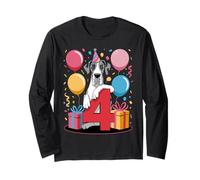 4 ° compleanno ragazzo ragazza 4 anni quattro Alano Maglia a Manica