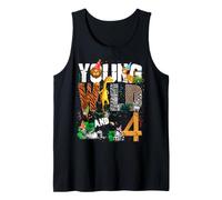 4° Compleanno Young Wild And I am 4 Safari Jungle Animal Canotta