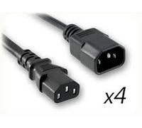 [4 Confezione] Alimentazione Prolunga Cavo IEC Maschio per Femmina Ups 0.5m 50cm