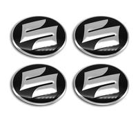 4 Confezione da Adesivi per Copricerchi per Suzuki JIMNY Grand Vitara Sx4 Swift 56MM,adesivi per Ruote, Coprimozzo Ruota, Adesivo Copricerchione,accessori Adesivi Badge,Silver