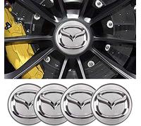 4 Confezione da Adesivi per Copriruota per Mazda, Coprimozzo, Adesivo per Badge, Accessori per Auto, Accessori Decorativi