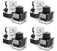 4 Confezione - Premium IN Bottiglia Inchiostro 50ml per Fontana Penne - Blu Nero