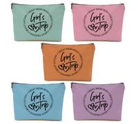 4 confezioni da 5 pezzi e 6 bomboniere per ragazze, regali per il fine settimana, borsa per il trucco, borsa cosmetica per le vacanze, regali per amicizia, regali di viaggio, Verde Rosa Cannella Blu