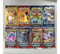 4 Confezioni di Carte Pokémon TCG: Violet 151 Team Up Sun & Moon Shining Fates GX Tag Team Vmax EX Mega Energy Carte da Collezione in Lingua Inglese (Ogni Confezione Contiene 9/10 Carte) UNB,SOLE LUNA