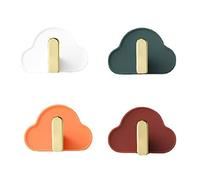 4 Confezioni di Ganci autoadesivi, Ganci da Porta Adesivi a Forma di Nuvola, Ganci Adesivi in plastica per Cucina, Il Bagno, Camera da Letto, Porta dell'asciugamano, Borsa e la