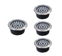 4 Confezioni di luci da Incasso sotterranee - Lampada da Paesaggio Rotonda, faretto a LED per Esterni, Luce da Incasso a LED Impermeabile IP65 per Prato, vialetto, Scale, gradini, Prova, Pat
