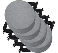 4 Confezioni Diametro 30cm/33cm/35cm/40cm/45cm Cuscini Rotondi per Sedia Cucina, Cuscino per Sedia da Pranzo Rotondo, Cuscini per Sedie Ufficio Antiscivolo con Ganci Elastici(Color 4,40x40x3cm)