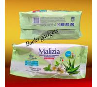 4 Confezioni (Tot.288 Salviette) Malizia Salviettine Igienizzanti Aloe Tè Verde