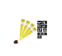 4 coni di henné FADEDA | 4 x 25 g pasta naturale | marrone naturale | 8 diversi stencil per adesivi | 100% vegetale | pronto all'uso e senza PPD
