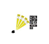4 coni di henné FADEDA | 4 x 25 g pasta naturale | nero | 8 diversi stencil | 100% vegetale | pronto all'uso e senza PPD