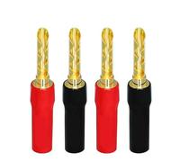 4 connettori a banana for cavo altoparlante, adattatore audio, amplificatori jack, connettore for cavo stereo for altoparlante(Bent Needle)