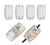 4 connettori elettrici, scatola di giunzione elettrica a 3 terminali, connettore per cavo di cablaggio superficiale 13 A, 250 V, per illuminazione esterna, casa (bianco)