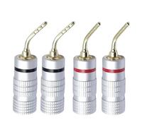 4 connettori for altoparlanti placcati oro 24 carati a vite chiusa for connettore adattatore a banana for cavo altoparlante