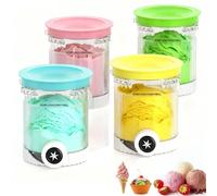 4 contenitori per macchina per gelato Ninja Creami serie NC701EU NC700, 480 ml, senza BPA e lavabile in lavastoviglie, contenitori di gelato di ricambio compatibili con Ninja Swirl by Creamy