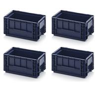 4 contenitori R-KLT 3215 da 30 x 20 x 14,7 cm, blu