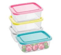 4 contenitori salvafreschezza con coperchio: 1100 ml, ermetici, riutilizzabili, contenitori salvafreschezza, contenitori per alimenti, contenitori per congelatori, per microonde e frigorifero, senza