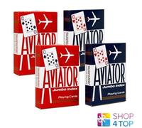 4 Coperte Aviatore Jumbo Index Poker Carte Gioco 2 Rosso 2 Blu Trucchi di Magia