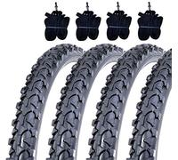 4 COPERTONI + 4 CAMERE D'ARIA PER MTB BICI BICICLETTA NERO 26 x 1.90 (47-559)