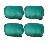 4 coperture antipioggia per cestino posteriore della bicicletta, borsa da bicicletta, in tessuto di poliestere con bordo elastico per una vestibilità sicura (verde scuro)