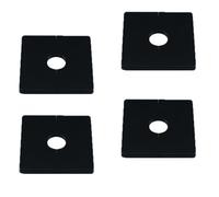 4 coperture da parete per tubi, in ABS, autoadesive, flangia divisa da parete, foro rotondo, per rubinetto, cucina, WC, decorativo (22 mm, nero)