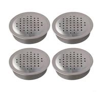 4 coperture decorative per prese d'aria in acciaio inox, perfette per armadi e altri tipi di mobili (70 mm)