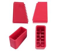 4 coperture per gambe della scala, protezione in gomma, colore rosso | Copertura isolante per piedi, protezione antiscivolo di ricambio, accessori di sicurezza