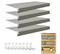 4 coperture per mensole in finto legno - 38 x 18 e 23 x 18 cm con protezioni angolari | Rustic Home Sto Solut & Kitchen nizat