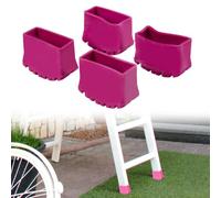 4 coperture per piedi in gomma rosa rossa, protezioni antiscivolo per gambe di sedie e tavoli per pavimenti in legno, cuscinetti per la riduzione del rumore per mobili per la casa