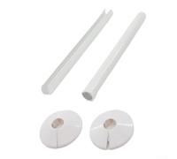 4 coperture per tubi di scarico dello scaldabagno a gas con materiale plastico, offrono una protezione affidabile per i tubi del radiatore e migliorano gli spazi circostanti (bianco)