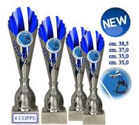 4 COPPE Art. 7245/S4 - Premiazione Serie da 4 coppe per il TENNIS