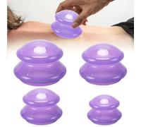 4 coppette in silicone: coppettazione in silicone, coppettazione in silicone, 4 diverse misure, coppettatrice anti cellulite anti-invecchiamento, dolore per tutto il corpo
