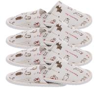 4 coppie pantofole usa e getta delle pantofole da uomo con le pantofole da uomo.