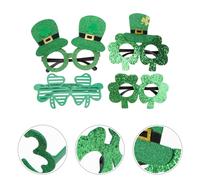 4 coppie Patrick's Day Eyecyses Decor dell'ocket per occhiali Pop (verde)