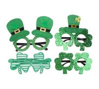 4 coppie Patrick's Day Eyecyses Decor dell'ocket per occhiali Pop (verde)