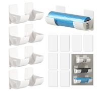 4 Coppie Supporto Fogli Alluminio Porta Muro, Porta Rotoli Alluminio e Pellicola, Scatole Portaoggetti Autoadesive Montate a Parete, Autoadesivo Organizzatore Portarotolo, per Cucina Armadietto