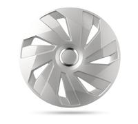4 Copricerchi 14'' Universali Vector Coppe Copri Ruota Borchie Grigie