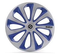 4 COPRICERCHI COPRIRUOTE SPARCO 15'' SICILIA ARGENTO/BLU OFFERTISSIMA