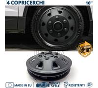 4 Copricerchi per Mitsubishi Outlander 2 10-12 16'' Pollici Coppette Nere Design