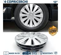 4 Copricerchi per Opel Astra F 13'' Pollici Coppette Silver 12 Razze MADE EU