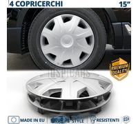 4 Copricerchi per Opel Movano C 15"" Pollici Coppette Silver MADE in EU