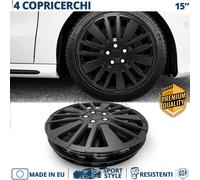 4 Copricerchi per Opel Omega A 15'' Pollici Coppette Nere 15 Razze MADE in EU